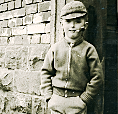 Heinrich Geis am Gartentor